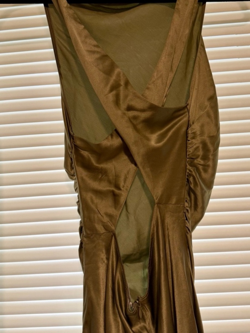 Reformation Silk Casette Dress in Artichoke - Picture 3 of 3